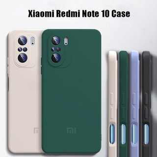 Original Oficial Cuadrado Silicona Flexible Teléfono Celular Caso Para Xiaomi Redmi Note 10 Pro Max 10S 10T 4G 5G POCO X3 GT