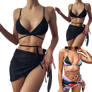 Bgk 3 piezas bikini para mujer con falda De playa