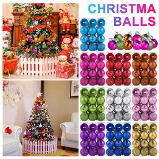 24 bolas colgantes de adorno de navidad para decoración del hogar, fiesta, 3 cm