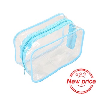 bolsa de aseo transparente portátil impermeable para estudiantes, cosméticos, hogar, almacenamiento al aire libre, bolsa de viaje o5i9