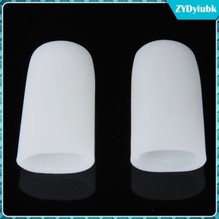 1 Pair Soft Silicone Gel Toe Caps Toenail Cushion Pads for Corns Blisters L (6)