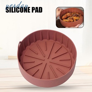 Freidora de aire de silicona con mango redondo y cuadrado cesta de silicona segura para alimentos fácil de limpiar freidora de aire accesorios de horno (1)