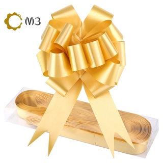 Paquete de 100 cintas grandes doradas para envolturas de regalo, árboles de navidad (9 x 12 cm)