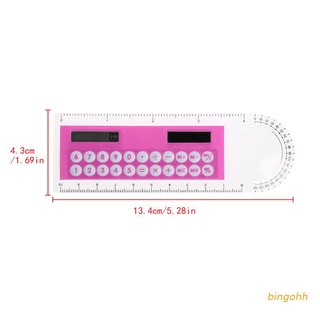 bin 10cm regla mini calculadora digital 2 en 1 niño papelería escuela oficina regalos