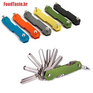 FoodTaste porta llaves multifunción EDC aluminio Smart Wallet Key Organiz (1)