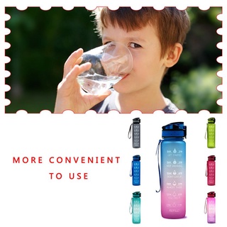 (8.13) botella De agua De Plástico 1l mate/degradado/taza deportiva/botella deportiva Para ahorro De espacio