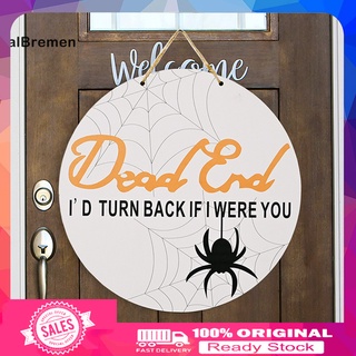 [Get] Rústico redondo signo de puerta de madera truco o tratar decoración de Halloween colgante para el hogar
