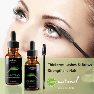 【BU】10ml Organic Castor Oil Eyelash Enhancer Nourishing Eyebrow Lashes Growth Serum