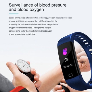 y5 smartwatch pantalla a color en tiempo real monitoreo de frecuencia cardíaca podómetro pulsera