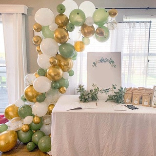 119pcs retro color puf verde globo arco guirnalda kit de boda hawaiana fiesta cumpleaños ballons globos decoración (5)