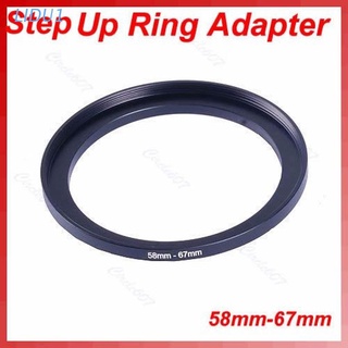 lidu1 - adaptador de anillo de filtro de metal (58 mm-67 mm, 58-67 mm, 58 a 67 mm, color negro)