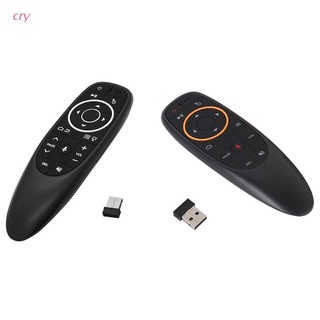 cry control de voz 2.4ghz inalámbrico ir control remoto air mouse aprendizaje compatible con android tv box
