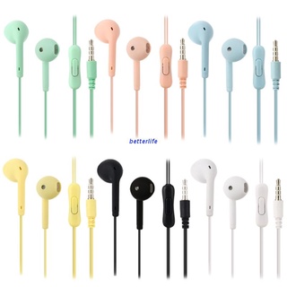 Btf Macaron auriculares con cable de juego deportivo canción Anti-caída auriculares 3.5 mm HIFI auriculares