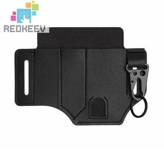 Redkeev funda de cuero portátil bolsa EDC vaina bolsillo organizador al aire libre cintura cinturón bolsa