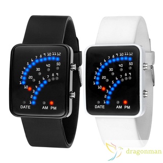 reloj de pulsera electrónico led sector binario digital impermeable moda unisex pareja relojes