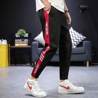 2020 nuevos pantalones casuales de los hombres pantalones recortados pantalones elásticos pantalones de movimiento edición tendencia para estudiantes pantalones de jogger