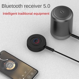 Portátil 2 en 1 Bluetooth compatible 5.0 receptor transmisor de 3,5 mm AUX Audio estéreo redondo inalámbrico Bluetooth compatible con adaptador para coche TV PC altavoz auricular METREL