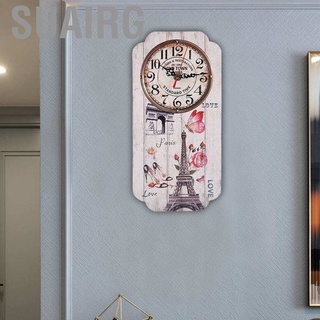 Suairg Wall Clock Vintage European Style Arabic Numerals Geometric for Living Room Cafe Bar Decor Home Decoration