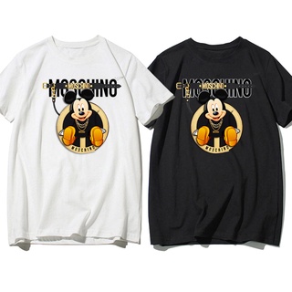 Mickey Mouse pareja Unisex Top camiseta mujeres hombres Tops manga corta blusa 5225