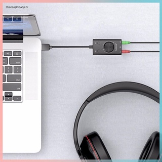 Multifuncional externo USB tarjeta de sonido USB a Jack 3.5 mm auriculares adaptador de Audio Micphone tarjeta de sonido para Compter (1)