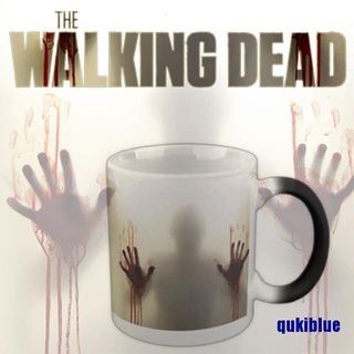QUK The Walking Dead Heat Sensitive Color Changing Mug Horror Halloween Ceramic Cup