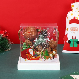 peonyflower apple caja de regalo de navidad caja de embalaje bolsa de regalo portátil transparente para galletas de caramelo pvc (6)