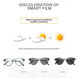 Gafas fotocromáticas de bloqueo de luz azul 2 en 1 Anti-ultravioleta gafas de sol para hombres y mujeres (3)