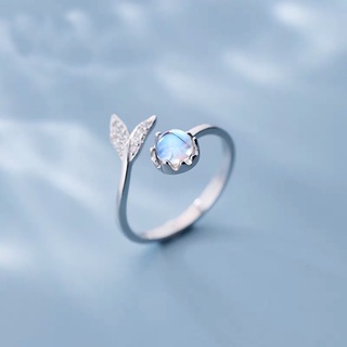 Lindo Fishtail anillos abiertos para mujer moda circón dulce anillo personalidad fiesta joyería regalo