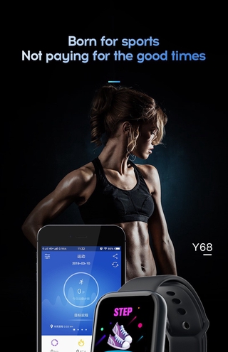 Reloj inteligente Y68 D20 con Bluetooth USB con Monitor Cardíaco Smart watch para Iphone Android (7)