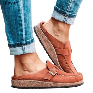 jinyun verano retro pisos zapatos de las mujeres de wewing hebilla causal mocasines color caramelo deslizamiento en zapatillas. (2)