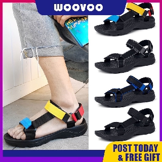 Woovoo sandalia sandalias de los hombres zapatos de verano gladiador sandalias de gran tamaño 39-46 hombres verano antideslizante al aire libre zapatos de playa sandalias de lona
