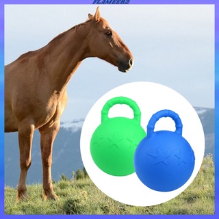 [FLAMEER2] 2 piezas de goma equino masticar bolas Anti explosión caballo animoso pelota de fútbol de pastoreo