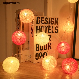 aigowarm decoración de navidad luces led de algodón bola cadena de luces decoración de la habitación luces co