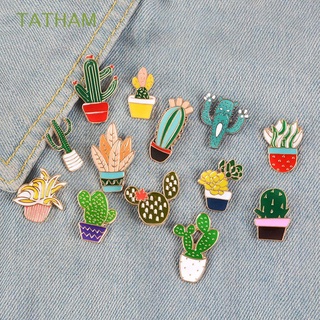 tatham hombres broche de dibujos animados joyería pines de solapa regalo para amigos niños mochila planta esmalte arco iris 13 estilos insignia
