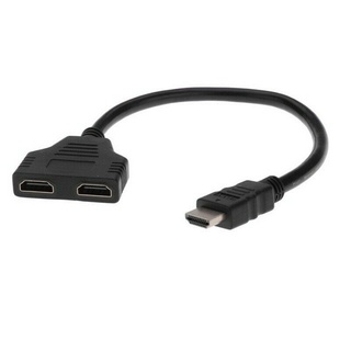 Divisor HDMI 1 entrada macho a 2 salidas hembra cable convertidor convertidor 1080P para videojuegos videos dispositivos multimedia (8)