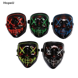 [HopeU] Máscara de brillo LED EL alambre enciende la película de purga disfraz de luz fiesta