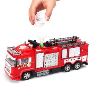 [Alta calidad] embudo de bomberos RC Control remoto escalera Manual motor de bomberos vehículos de juguete (9)