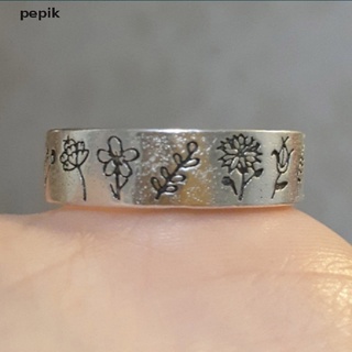 [pepik] vintage simplicidad tallada anillo bohemio delicado wildflowers floral margarita regalo [pepik]