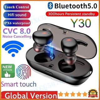 YL🔥Stock listo🔥Y30 TWS auriculares inalámbricos Bluetooth deporte portátil inalámbrico Bluetooth Touch auriculares 3D sonido estéreo auriculares con micrófono