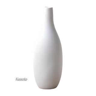 [KESOTO] Minimalismo jarrón de flores de cerámica blanca, cocina, oficina, sala de estar (4)