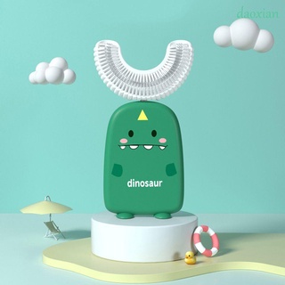 Daoxian cepillo De dientes Manual De silicona con Cerdas suaves De dinosaurio Para niños/bebés