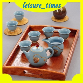 Leisure_times - bandeja para servir té, comida, platos de madera, se puede utilizar como bandeja de té, plato de frutas o