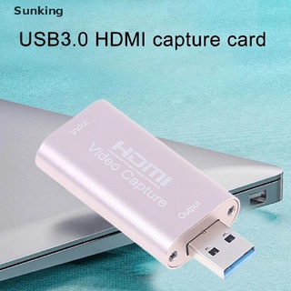 [Sunking] Tarjeta de captura de vídeo HDMI a USB 1080P HD grabadora juego Video transmisión en vivo B