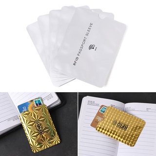 Mayshow 5PCS Smart Card Holder RFID blindaje bolsas banco tarjetas conjunto de bloqueo lector de papel de aluminio blindaje antidegaussing protección antirrobo caso (7)