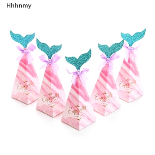Hmy> 10Pcs Mermaid Tail Paper Candy Box Gift Bags Popcorn Boxes Kids Party Decor well (1)