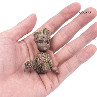 yx-mo guardianes de la galaxia sentado árbol hombre figura muñeca modelo groot decoración de escritorio niño juguete (7)