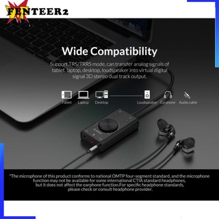 [Fenteer2 3c] adaptador de sonido estéreo externo USB para Windows y Mac Linux PC Plug & Play