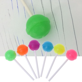 XJS 6Pcs Creative Sweet Candy Lolipop borrador limpiador para niños regalo suministros escolares (7)