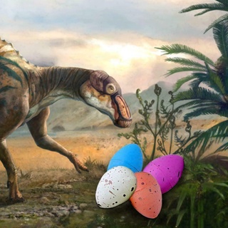 6 piezas huevos de dinosaurio eclosión juguetes trompeta agrietada linda novedad animales en crecimiento juguete huevo niños