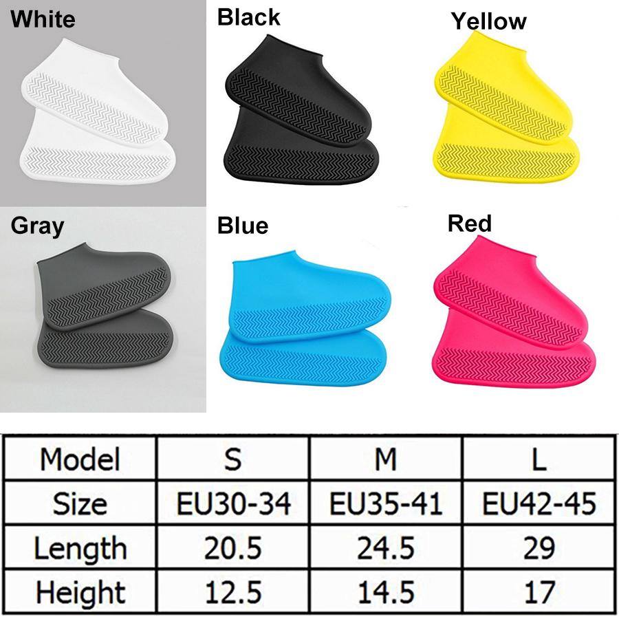 reutilizable látex impermeable zapatos de lluvia cubre /resistentes antideslizantes de goma botas de lluvia accesorios/lavable impermeable pu zapato cubierta (9)